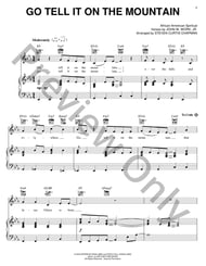 Go Tell It on the Mountain piano sheet music cover